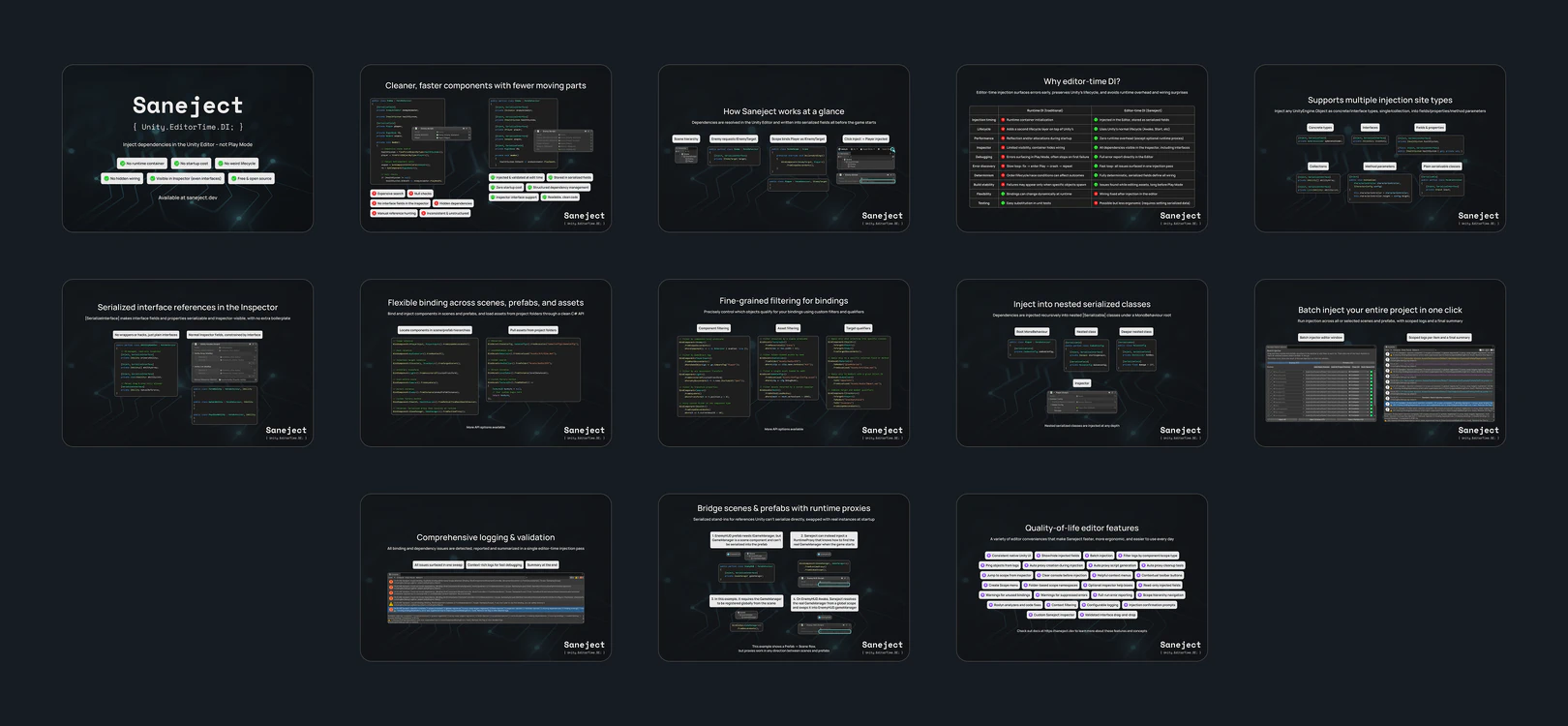 Preview of the Saneject slide overview